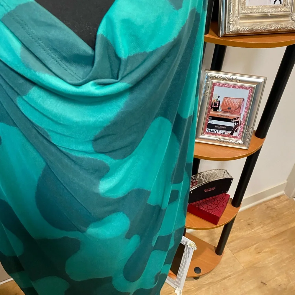 AVA & VIV WOMEN’S GREEN NEW SLEEVELESS LINED MERMAID DRESS SIZE 4X GENTLY USED - Picture 4 of 11
